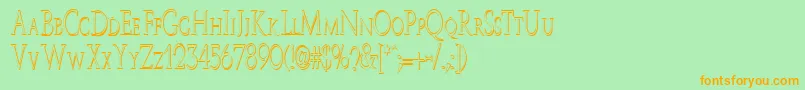 JwBrass Font – Orange Fonts on Green Background