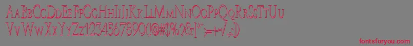 JwBrass Font – Red Fonts on Gray Background
