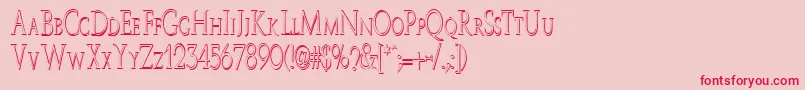 JwBrass Font – Red Fonts on Pink Background