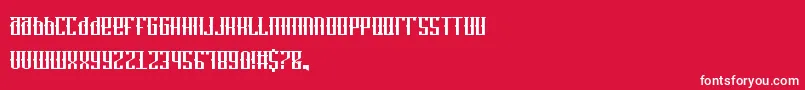 WristTat Font – White Fonts on Red Background