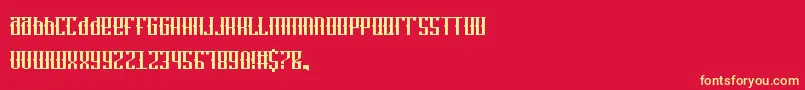 fuente WristTat – Fuentes Amarillas Sobre Fondo Rojo