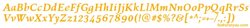 KelvinchBolditalic Font – Orange Fonts on White Background