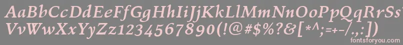 KelvinchBolditalic Font – Pink Fonts on Gray Background