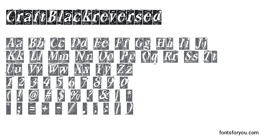 Schriftart CraftBlackreversed – Alphabet, Zahlen, spezielle Symbole