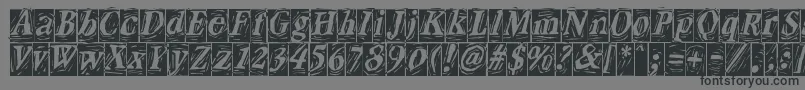 CraftBlackreversed-Schriftart – Schwarze Schriften auf grauem Hintergrund