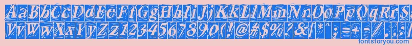 CraftBlackreversed Font – Blue Fonts on Pink Background