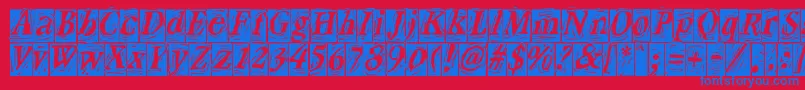 CraftBlackreversed Font – Blue Fonts on Red Background