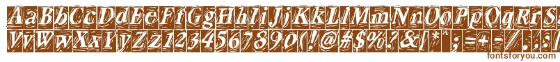 CraftBlackreversed Font – Brown Fonts on White Background