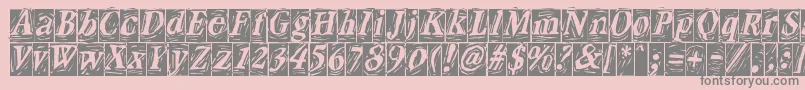 フォントCraftBlackreversed – ピンクの背景に灰色の文字