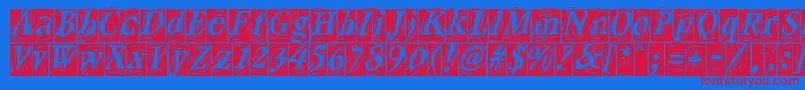 CraftBlackreversed Font – Red Fonts on Blue Background