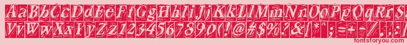 CraftBlackreversed Font – Red Fonts on Pink Background