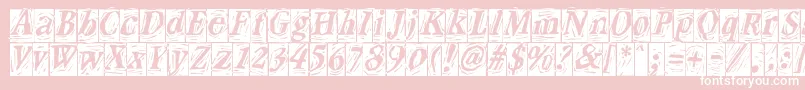 CraftBlackreversed-Schriftart – Weiße Schriften auf rosa Hintergrund