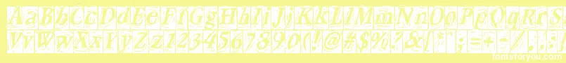 CraftBlackreversed Font – White Fonts on Yellow Background