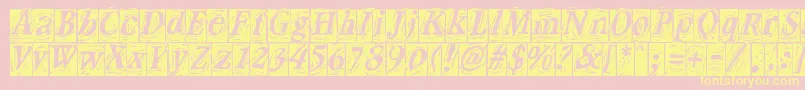 CraftBlackreversed Font – Yellow Fonts on Pink Background