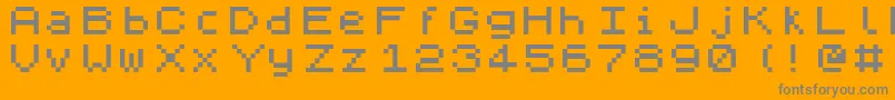 Zx Font – Gray Fonts on Orange Background