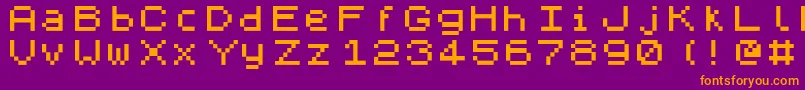 Zx Font – Orange Fonts on Purple Background