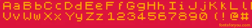 Zx Font – Orange Fonts on Red Background