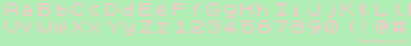 Zx Font – Pink Fonts on Green Background