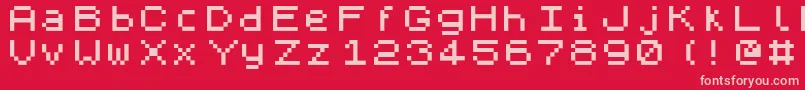 Zx Font – Pink Fonts on Red Background