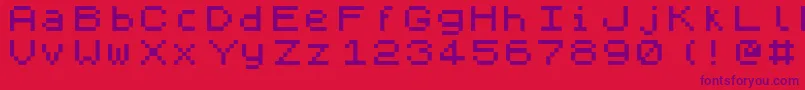 Zx Font – Purple Fonts on Red Background