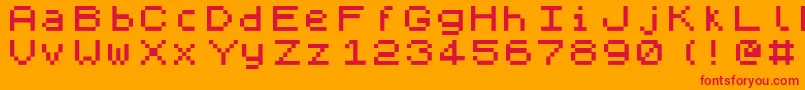 Zx Font – Red Fonts on Orange Background