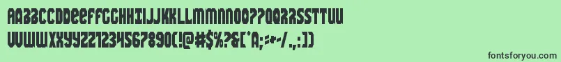 Warnationcond Font – Black Fonts on Green Background