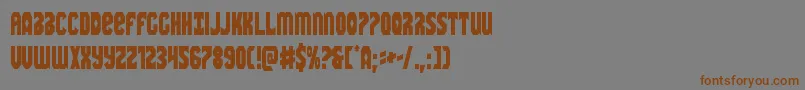 フォントWarnationcond – 茶色の文字が灰色の背景にあります。