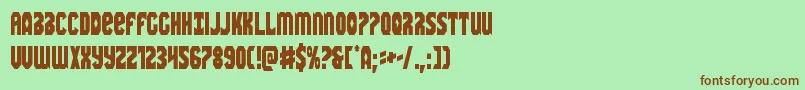 Warnationcond Font – Brown Fonts on Green Background