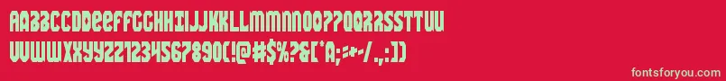 Warnationcond Font – Green Fonts on Red Background