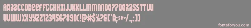 Warnationcond-Schriftart – Rosa Schriften auf grauem Hintergrund