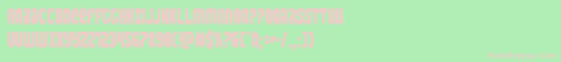 Warnationcond Font – Pink Fonts on Green Background