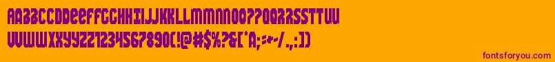 Warnationcond Font – Purple Fonts on Orange Background
