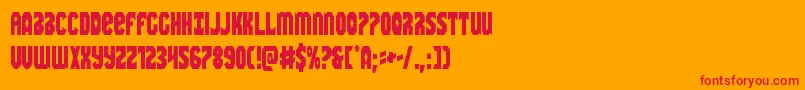 Warnationcond Font – Red Fonts on Orange Background