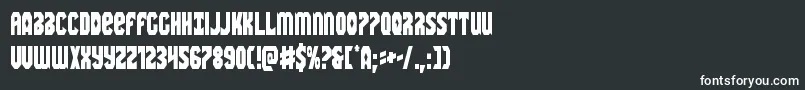 Warnationcond-fontti – valkoiset fontit mustalla taustalla