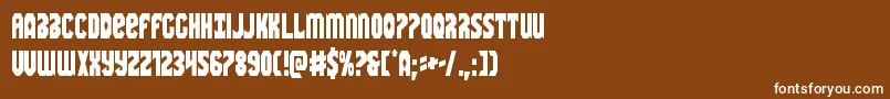 Warnationcond Font – White Fonts on Brown Background