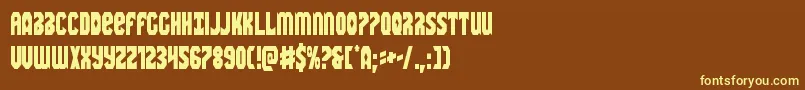 Warnationcond Font – Yellow Fonts on Brown Background