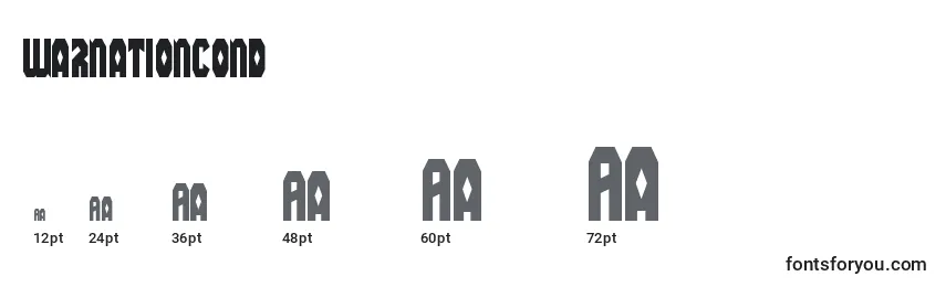 Warnationcond Font Sizes