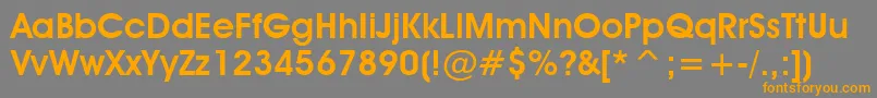 AdvantageDemi Font – Orange Fonts on Gray Background