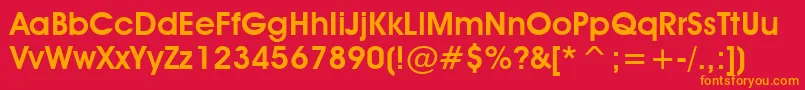 AdvantageDemi Font – Orange Fonts on Red Background