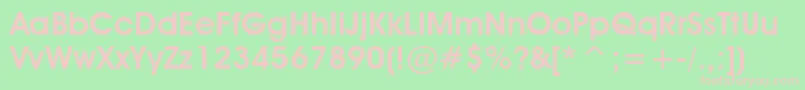 AdvantageDemi Font – Pink Fonts on Green Background