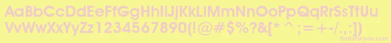 AdvantageDemi Font – Pink Fonts on Yellow Background