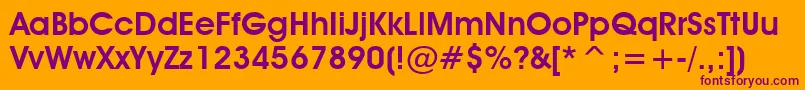 AdvantageDemi Font – Purple Fonts on Orange Background