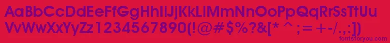 AdvantageDemi Font – Purple Fonts on Red Background