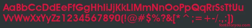 AdvantageDemi Font – Red Fonts on Black Background