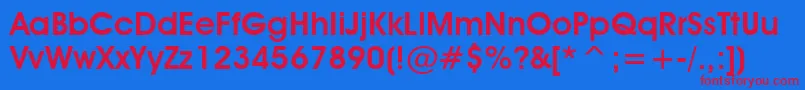 AdvantageDemi Font – Red Fonts on Blue Background