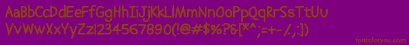 Abscissabold Font – Brown Fonts on Purple Background