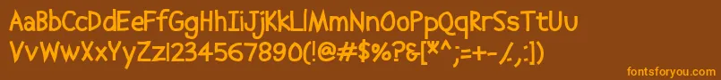 Fonte Abscissabold – fontes laranjas em um fundo marrom