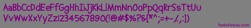 Шрифт Abscissabold – фиолетовые шрифты на сером фоне