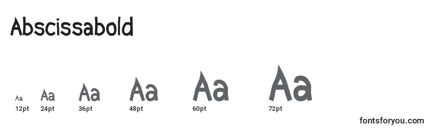 Размеры шрифта Abscissabold