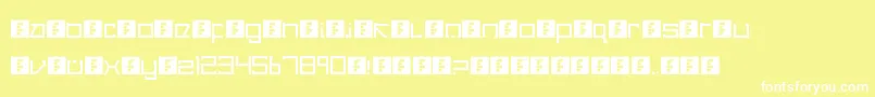 フォントCancranacancarnacaReduxSerif – 黄色い背景に白い文字